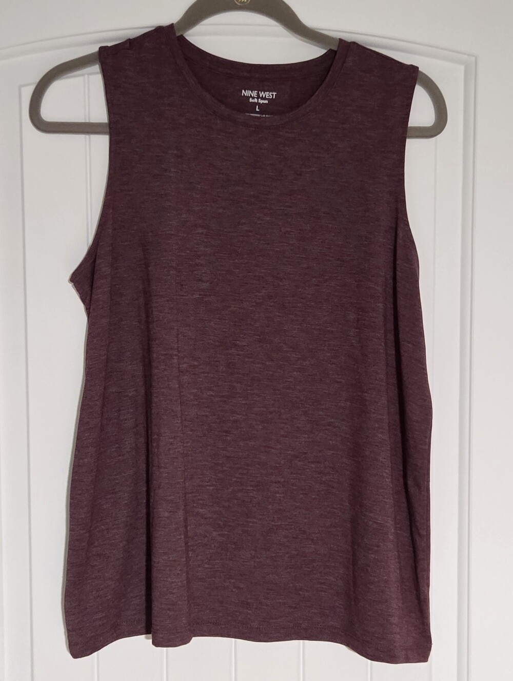 Nine West Plum Sleeveless Crewneck Tank Top